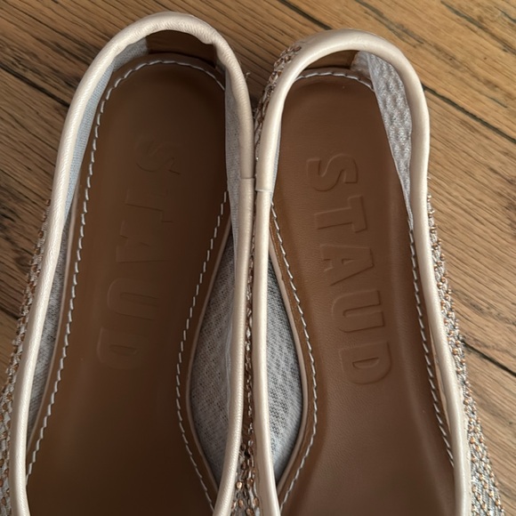 Brand new STAUD champagne crystal ballet flats - Picture 3 of 4